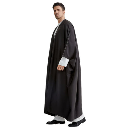 Abaya 2024 New Style Men's Robe, Arab, Saudi, Iranian, Dubai, United Arab Emirates Men's Muslim Fashion Outerwear Clothing M-XL