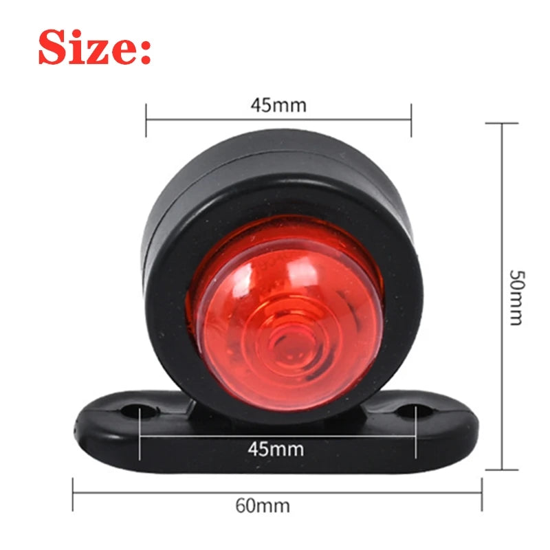 2pcs 12v-24v Truck lights Trailer lamp Tail Light truck Side Marker Indicators caravan rear Light tractor Lights Signal Lights