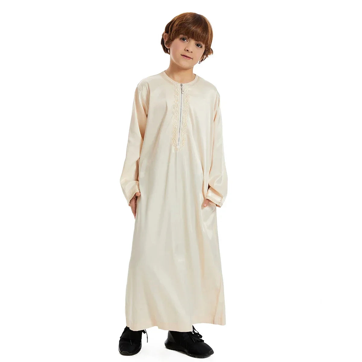 Teenage Ramadan Eid Muslim Robe Islamic Arab Children Long Sleeve Dress Jubba Thobe Abaya Dubai Boys Clothing Turkey Middle East