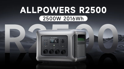 ALLPOWERS R2500 Portable Power Station 2016Wh Expandable to 20kWh LFP Battery 2500W Emergency Household / Outdoor Power Supply