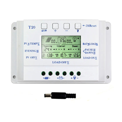 40A 20A Solar Charge Regulator Fit for Street Light System with 12V 24V Auto LCD Display Controller with Load Dual Timer Control