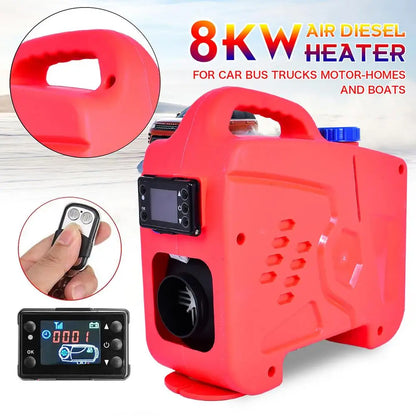 12V8KW Car Diesel Heater Auto Parking Air Heater With Remote Control LCD Monitor All In One Autonomous Vehicle Supplies