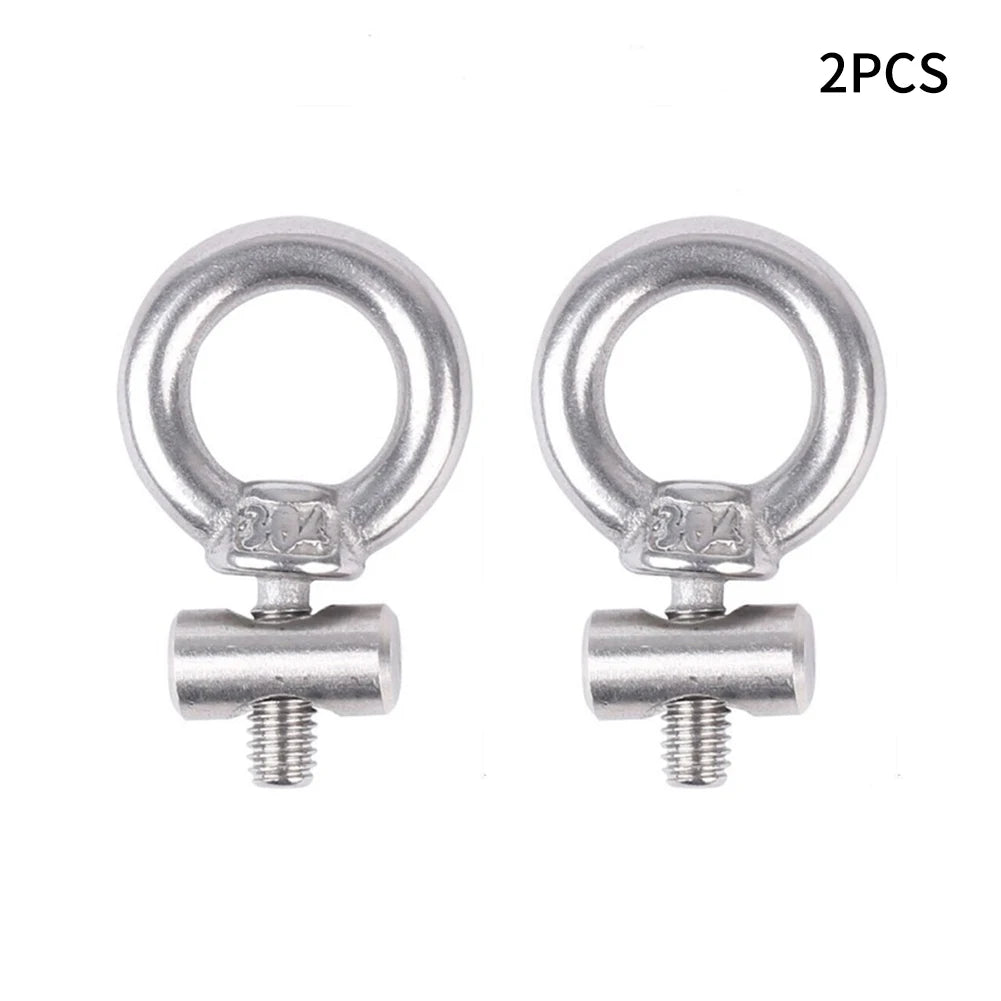 2-8PCS Awning Rail Stoppers 6mm Stainless Steel Stops Campervan Caravan Outdoor Slide Rail Track Cable Hanger Ring Screws