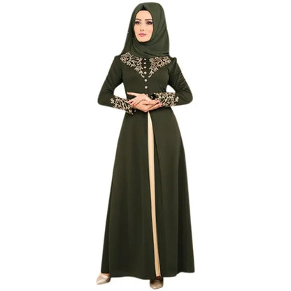 Muslim Dress Womens  Fashion Abaya Dubai  Appliques  Turkey   Women Elegant Long