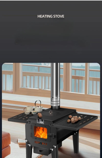 Portable Indoor Camping Wood Stove House Picnic Modern Metal Camping Heater Winter Smokeless Chimenea Artificial Furniture