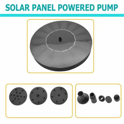 Submersible Water Pump Floating Solar Powered Panel Water Fountain Garden Pump For Caravan Camper Van Trailer Motorhome