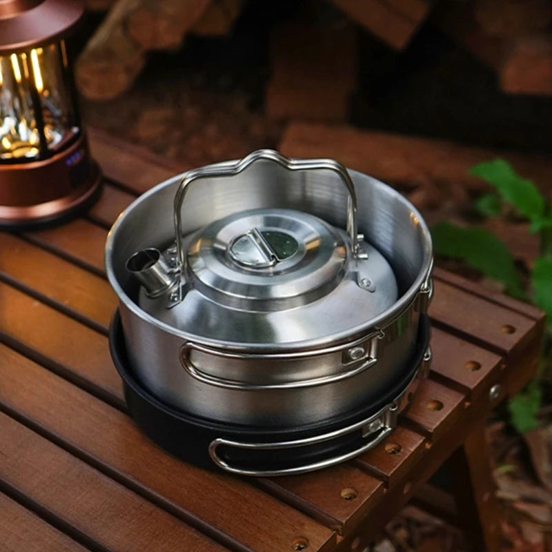 Fast Heating Boiling Water Kettles Outdoor Campfires Camp Kettles Camping Teas Pots for Camping and Hiking Trip