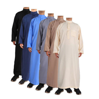 Muslim Fashion Men Robe Kaftan Abaya Pakistan Jubba Men Bonnet Homme Musulman Arabic Islamic Clothing New Qamis Homme Musulman