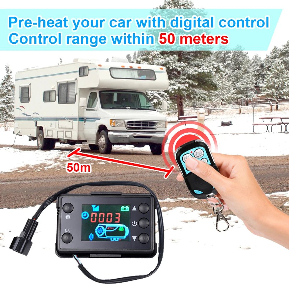 12V Car Air Parking Heater Monitor Switch Manual Buttons Remote Controller LCD Display For Truck Air Diesel Heater Accessories