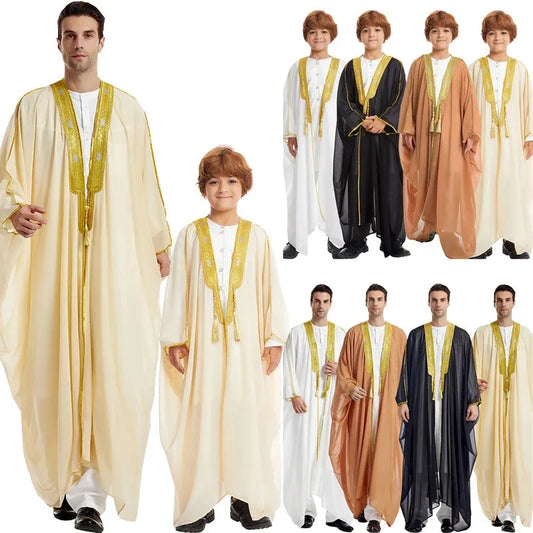 Ramadan Saudi Arabia Kimono Open Abaya for Prayer Clothes Men Boy Kebaya Muslim Dress Turkey Arabic Islam Djellaba Robe