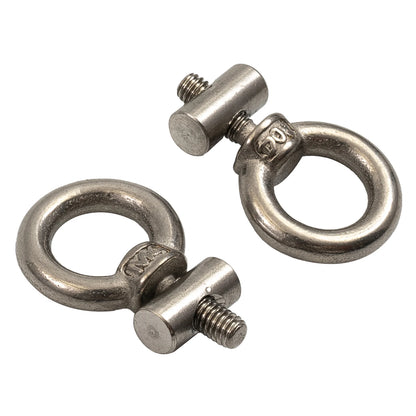 2x Stainless Steel Awning Rail Stoppers Hooks 6mm Stops Silver Motorhome Campervan Awning Rail /Tarpaulin Stoppers