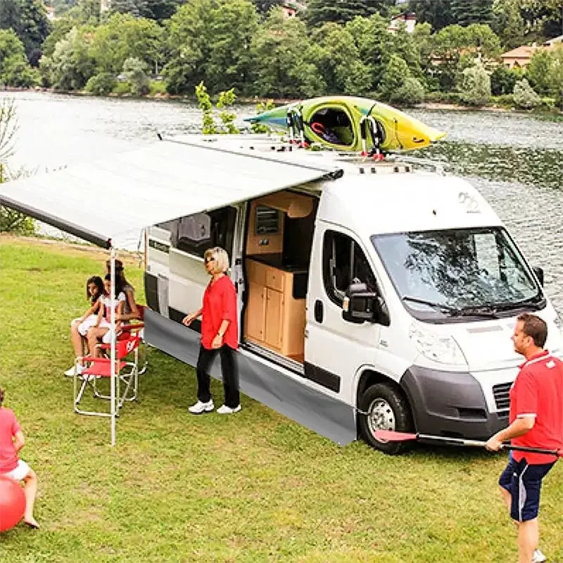 1set Caravan Awning Draught Skirt 7m Length X 50cm Deep with Wheel Arch Covers Suckers Motorhome Draft Campervan Side Skirting