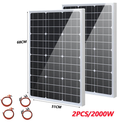 6000W Solar Panel 18V High Efficiency 3KW Portable Power Bank Flexible Charging Outdoor Solar Cells For Battery Home RV Camping