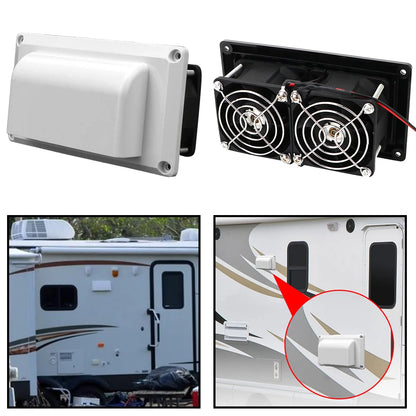 For Camper Trailer Motorhome Boat Marine Yacht White Black Fans Exhaust Fan Car Accessories Caravan Side Air Vent Ventilation