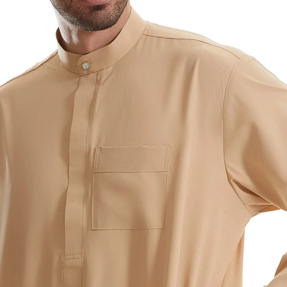 Muslim Abaya Prayer Kaftan Men Kimono Dishdasha Turkey Arabic Djellaba Islam Jubba Thobe Morocco Pocket Robe Ramadan Eid Abayas