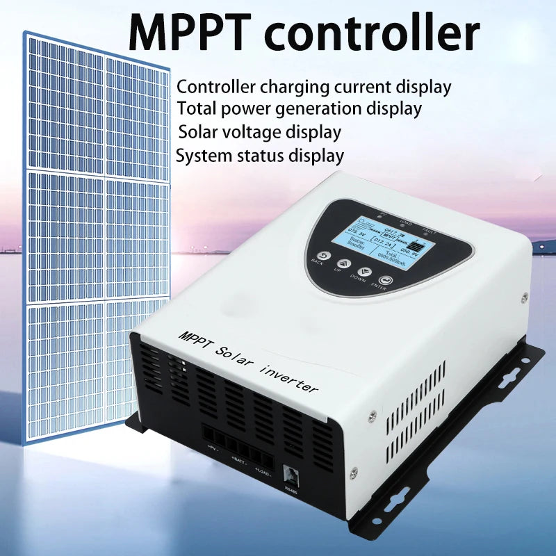 MPPT 60A 50A 30A  100A 150VDC Solar Charge Controller With LCD DISPLAY RS485 interface For12V 24V 36V 48V Home Solar System