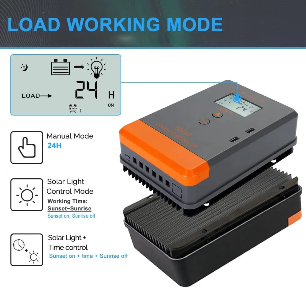 Brazil Stock 20A 30A 40A Solar MPPT Charge Controller 12/24V Auto Solar Panel Regulator With LCD Display Support LifePo4 Battery