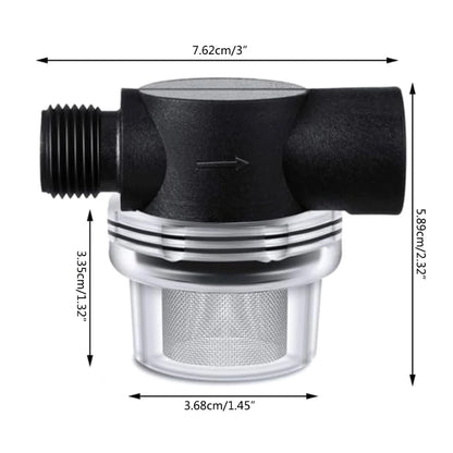 RV Boat Twist-On Pipe Water Pump Strainer Mesh Filter 1/2 Inch Garden Watering Hose Filter Water Pipe Connector Replacement