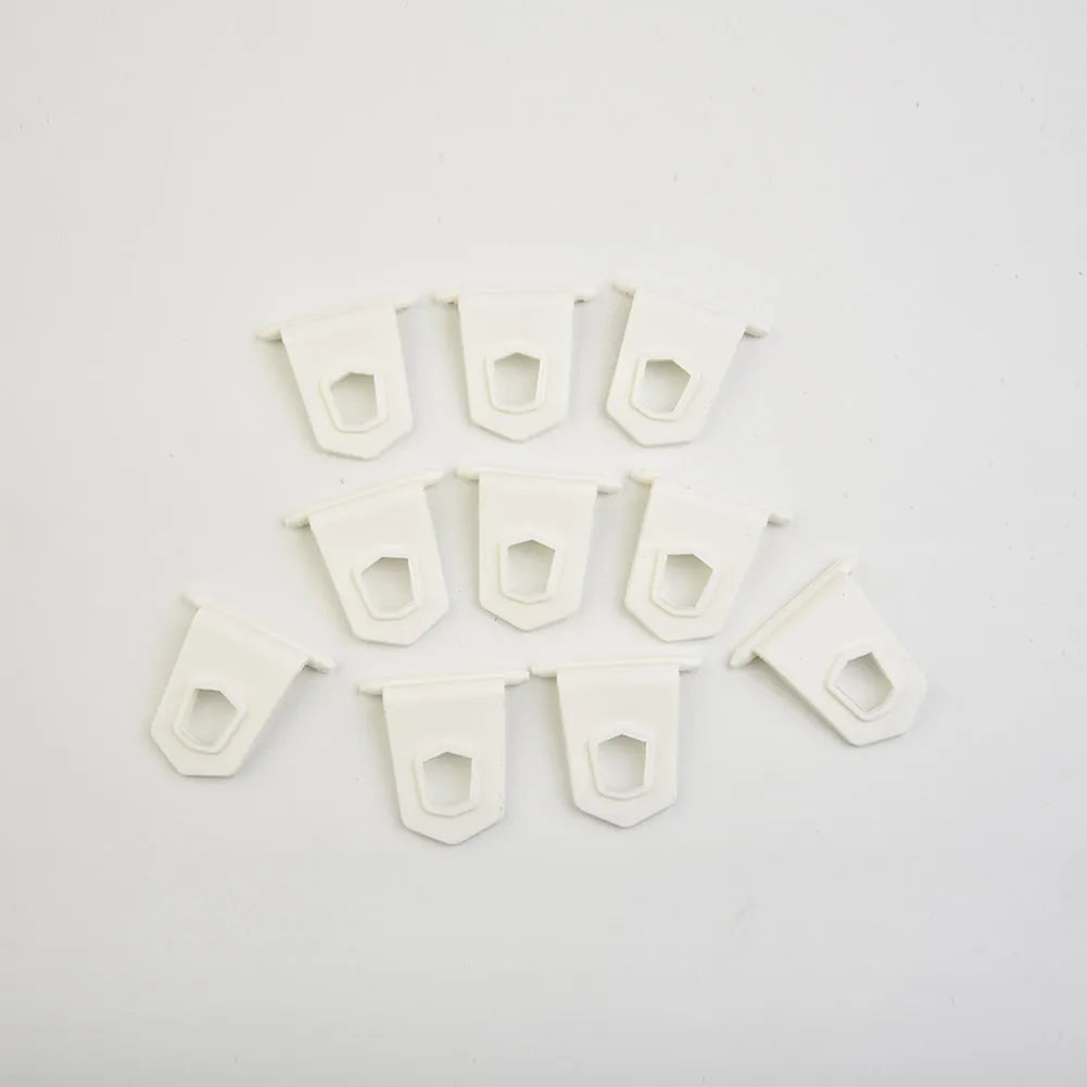 10pcs Awning Hanger Hook RV Awning Hook Ring Clothes Hanger Clip RV Awnning Hook White Plastic Vehicle Accessories