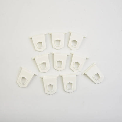 10pcs Awning Hanger Hook RV Awning Hook Ring Clothes Hanger Clip RV Awnning Hook White Plastic Vehicle Accessories