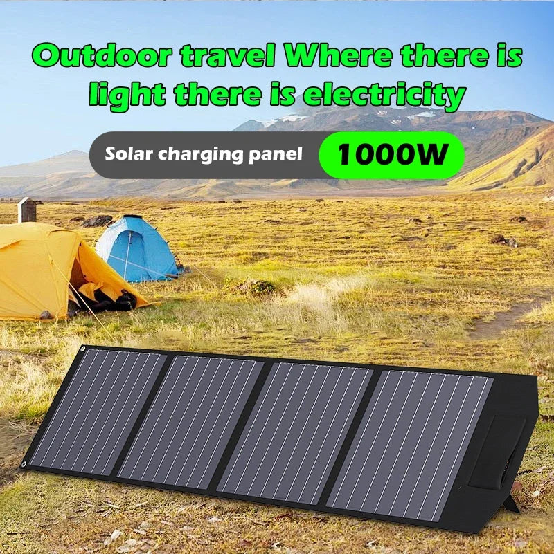 Flexible Foldable Solar Panel High Efficience Travel & Phone & Boat Portable 12V 2000w 1500w 1000w 500w Solar Panel Kit