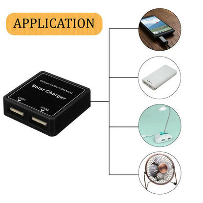 5V~20V 5V 3A Double USB Solar Panel Regulator Controller Power Charger Kit For Digital Products Phone Fan MP3 MP4