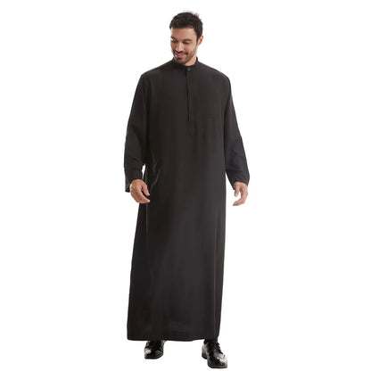 Muslim Abaya Prayer Kaftan Men Kimono Dishdasha Turkey Arabic Djellaba Islam Jubba Thobe Morocco Pocket Robe Ramadan Eid Abayas