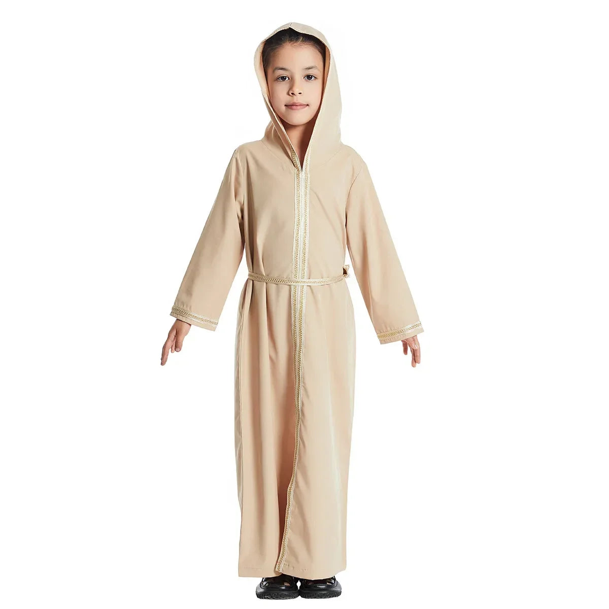 Kids Muslim Girls Abaya Prayer Hooded Long Maxi Dress Turkey Kaftan Arab Robe Dubai Islam Morocco Eid Party Ramadan Gown Caftan