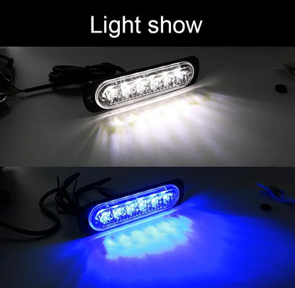 Flashing Grille Emergency 6LED Warn Police Lights For Car TRUCK Strobe Led Light 12V 24V