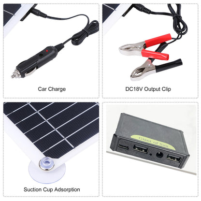 200W Solar Panel Kit 12V Battery Charger Solar Cell with 100A Controller for Caravan Boat Phone Car Charging Solar Power System