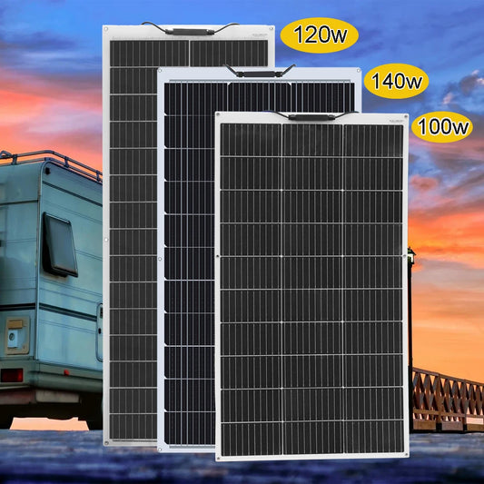 140w 120w 100w 12v solar panel battery charger upgrade photovoltaic panel for home roof balcony camper boat RV EU warehouse ship