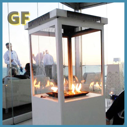 Modern Glass Heaters  Garden Supplie Outdoor Heating Stoves  Luxury Commercial Indoor Dining Room Real Fire Fireplace h