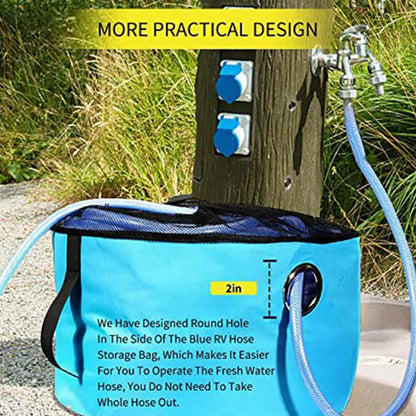 RV Hose Storage Bag with Straps Waterproof RV Accessories for Sewer Hoses/Fresh Water Hoses/Electrical Cords/Camper Tools