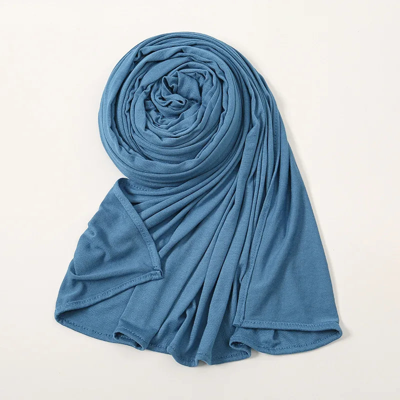 Big Size Jersey Hijabs for Woman Turban Mercerized Cotton Hijab Scarf Shawl Turbans for Women Headscarf Scarves Ramadan Foulard