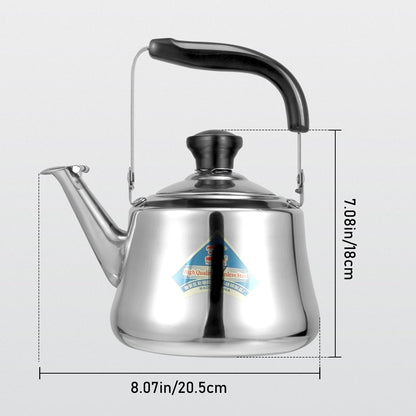 1/1.5L Stainless Steel Whistle Teakettle Large Capacity Boil Water Kettle With Filter Screen For Induction Cookers Gas Stoves