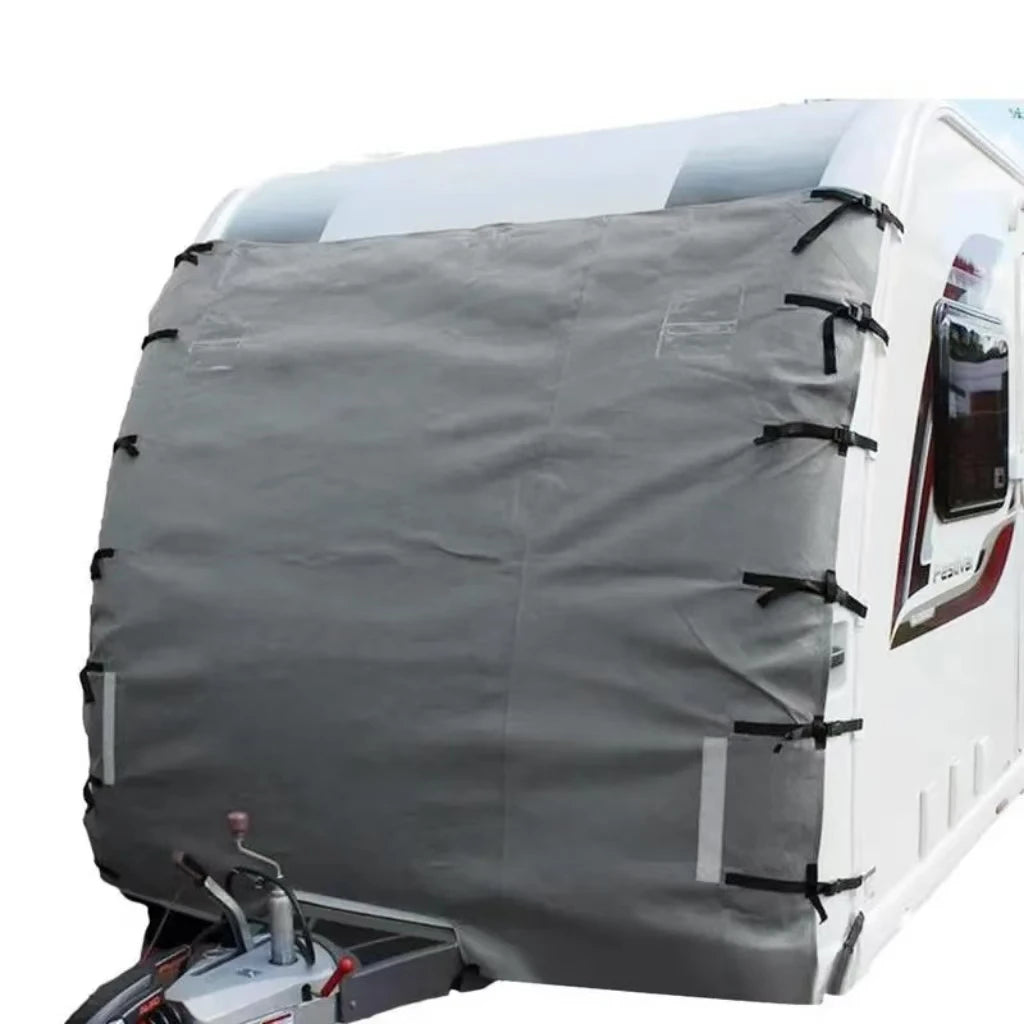 Universal Waterproof Oxford RV Caravan Front Towing Cover Protector Dustproof With Reflective Strip Camper Trailer Caravan Cover