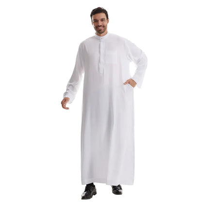 Muslim Abaya Prayer Kaftan Men Kimono Dishdasha Turkey Arabic Djellaba Islam Jubba Thobe Morocco Pocket Robe Ramadan Eid Abayas