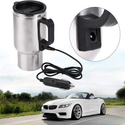 12V Car Kettle, Portable 450ml Car Kettle Boiler Stainless Steel  Kettle Heating Travel Cup ,  Teapot Quick Boiling