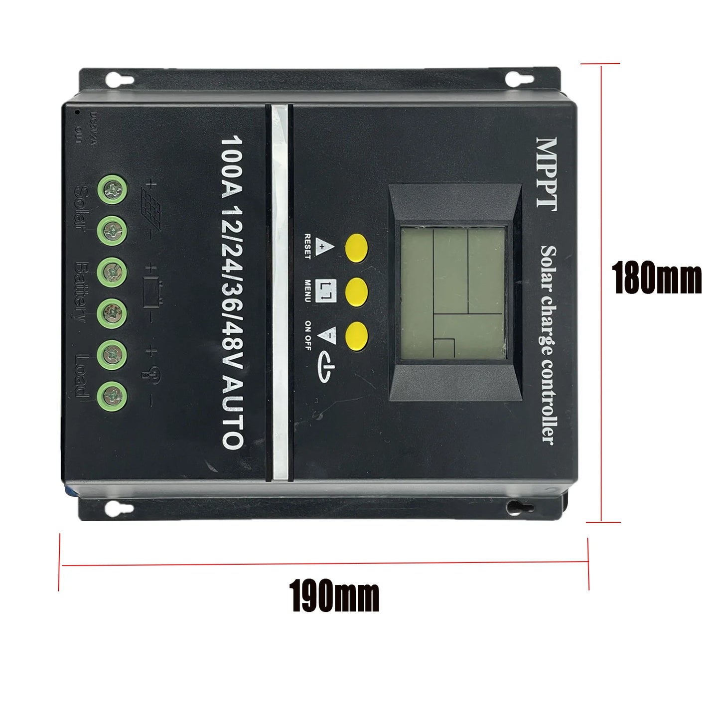 100A/80A/60A MPPT/PWM Solar Charge Controller 12V/24V/36V/48V Auto Controller Tools Solar PV Battery Charger with LCD & Dual USB