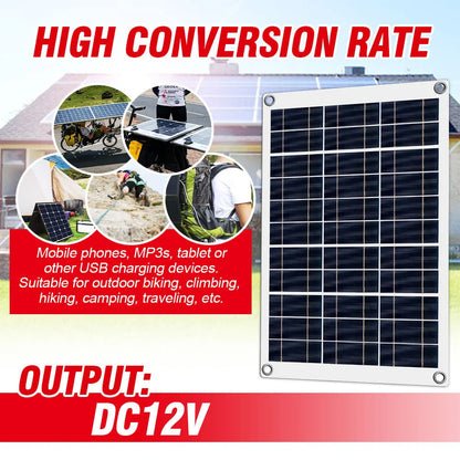 12V to 110V/220V Solar Panel System 600WSolar Panel Battery Charge Controller 6000W Solar Inverter Kit Complete Power Generation