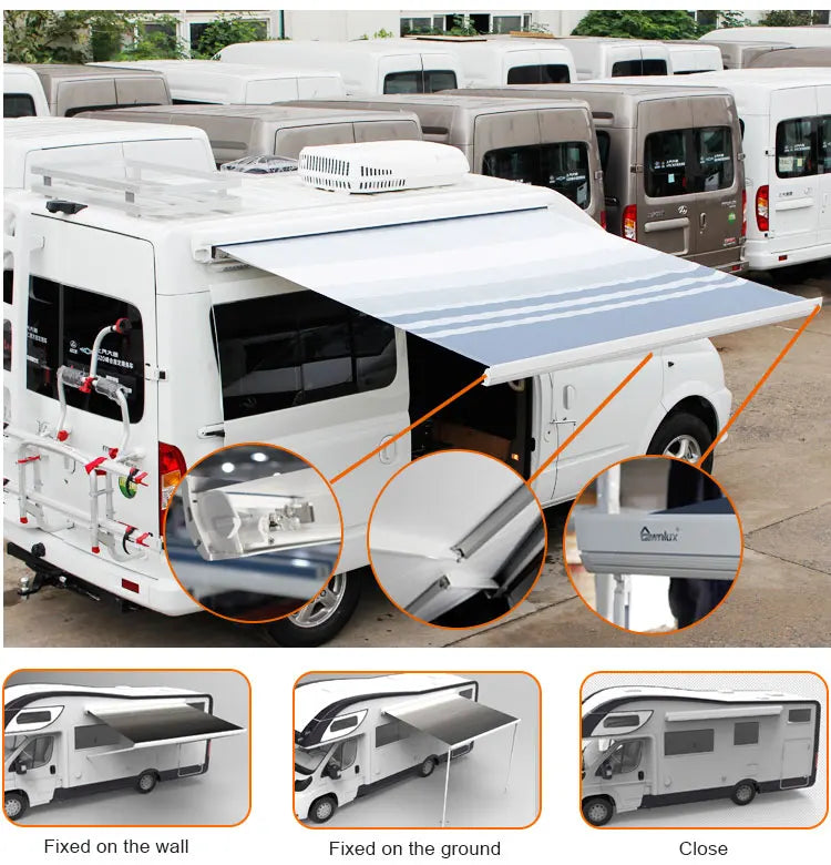 sunshade retractable car trailer rv camper van motorhome awnings