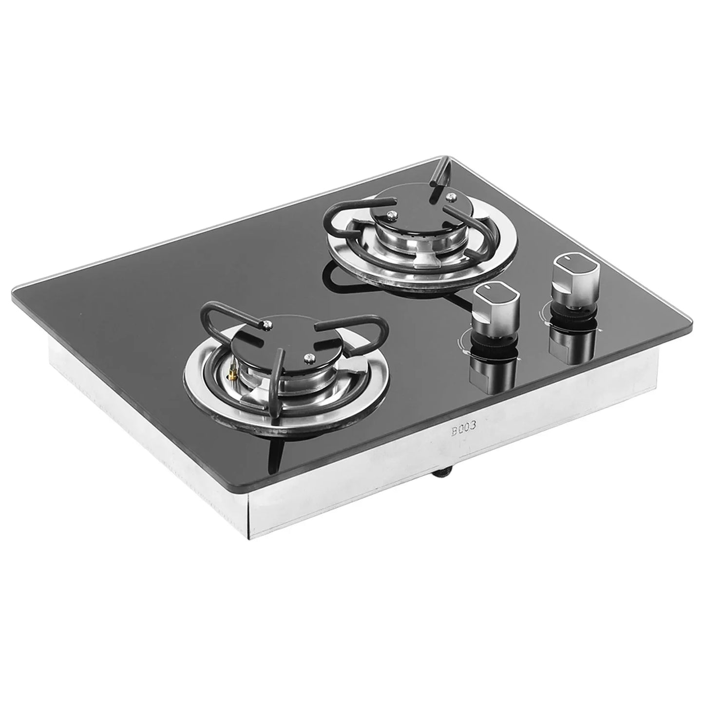 RV Gas Stove 2 Burners 1.8Kw Power Tempered Glass Panel Easy To Clean Gas Cook Top for RV Boat Caravan Camper