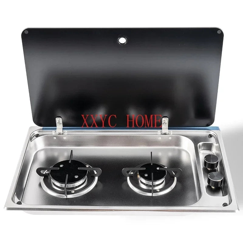 Wholesale 2 Burner Propane Cooktop Stainless Steel Gas Stove for RV Travel Trailer Camper Boat Motorhomes Caravans