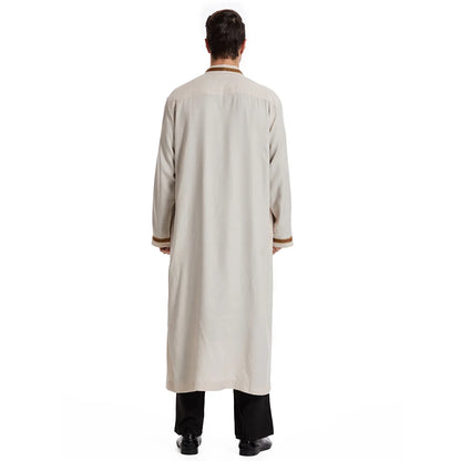 Eid Cardigan Muslim Men Jubba Thobe Mens Abaya Long Dress Islamic Ramadan Kimono Long Robe Saudi Arabic Musulman Caftan Dubai