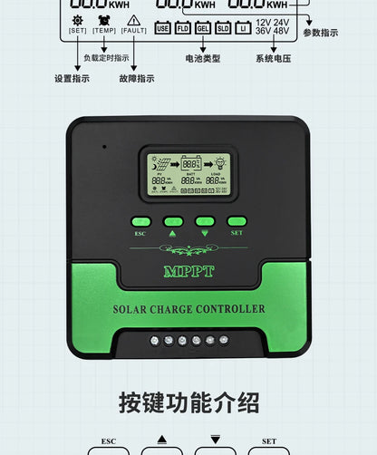 12/24V WIFI MPPT Solar Charge Controller 10/20/30/40/50/60A Solar Panel Battery Regulator LCD USB for Lifepo4 Lead Acid Lithium