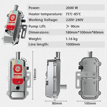 3000W 220V Car Engine Heater Diesel Auto Engine Antifreeze Preheater Truck Coolant Heater Parking Heater Car Heating Accessories