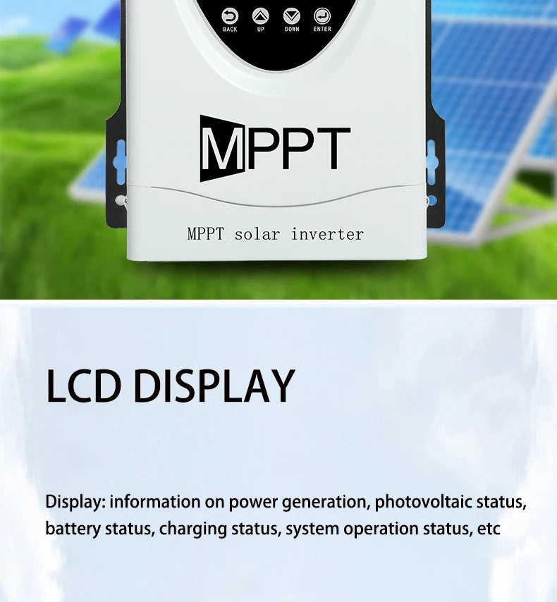 MPPT 100A 60A 50A 30A 150VDC Solar Charge Controller With LCD DISPLAY RS485 interface For12V 24V 36V 48V Home Solar System