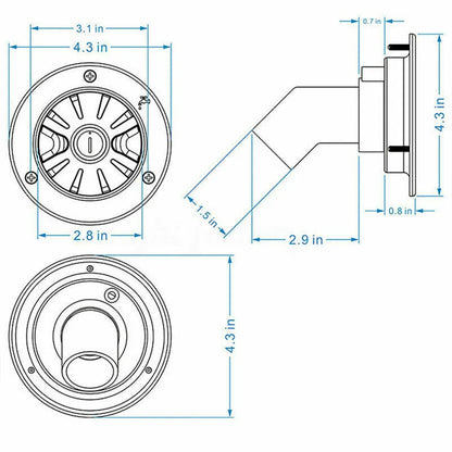 RV Accessories Filler Neck For Water Tanks Caravan Fresh Water Locking Inlet Hatch Filler Cap For Motorhome Water Locking Cap