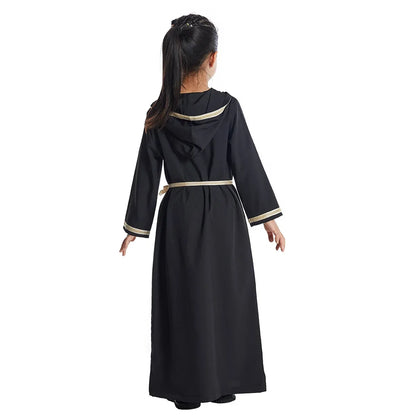 Kids Muslim Girls Abaya Prayer Hooded Long Maxi Dress Turkey Kaftan Arab Robe Dubai Islam Morocco Eid Party Ramadan Gown Caftan