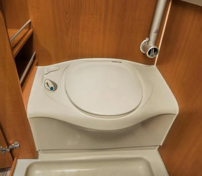 Bench-Style RV Toilet Cassette Toilet with Water Tank for Caravan C402